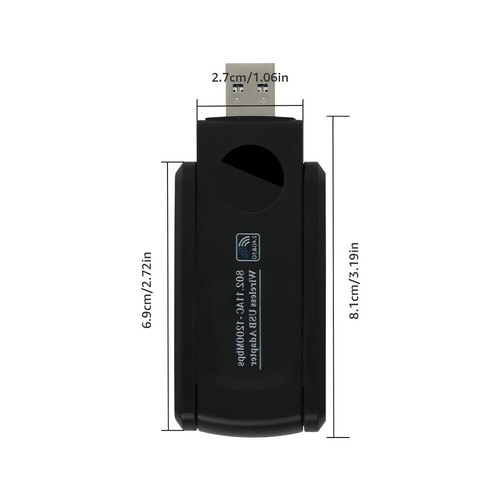 Adaptateur PC WIFI USB 3.0 clé WLAN 1300 Mbit/s 5 GHz double bande antenne dongle - Photo 2/8