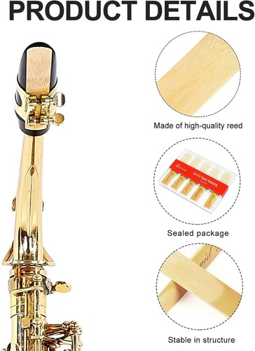 Professional Alto Saxophone Reeds 2.5 Strength - 10 Pack with Case - Picture 5 of 12