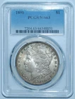 1891 P PCGS MS63 VAM-2 Doubled Ear Top-100 Morgan Silver Dollar