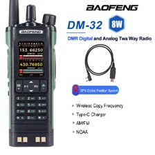 BAOFENG DM-32UV DMR Walkie Talkie Digital Simulation GPS/APRS Radio with Cable