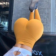 Women Ankle Length Leggings Nylon Stretch High Waist Gym Yoga Push Up Pants