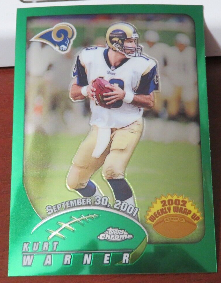 #9011 2002 TOPPS CHROME KURT WARNER #148 WEEKLY WRAP UP
