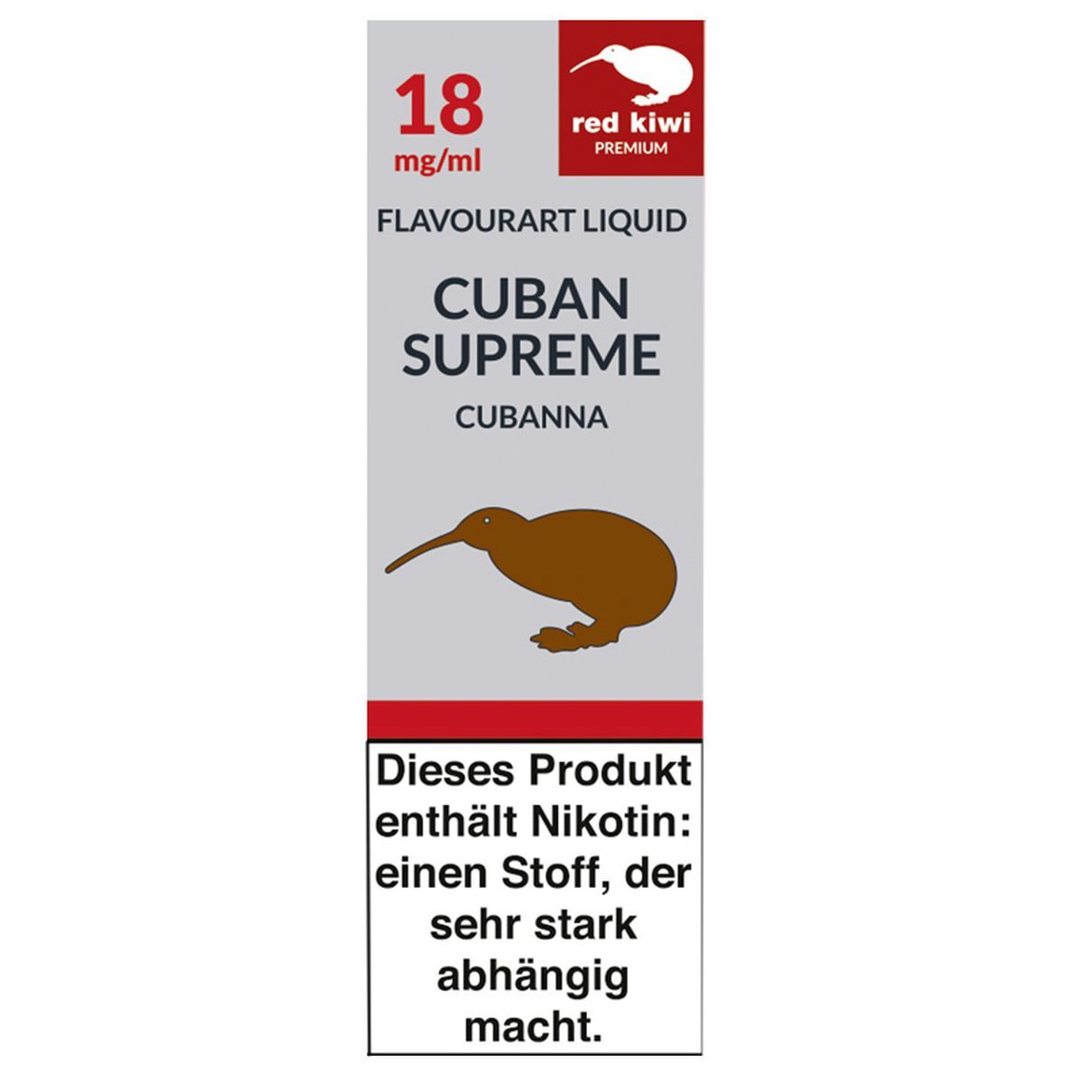 5x Red Kiwi Liquid 18mg Nikotin Cuban Supreme 