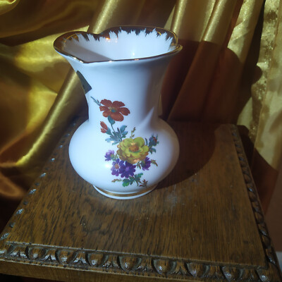 Vase Porzellan Malerei Reimer Echt Gold Handarbeit