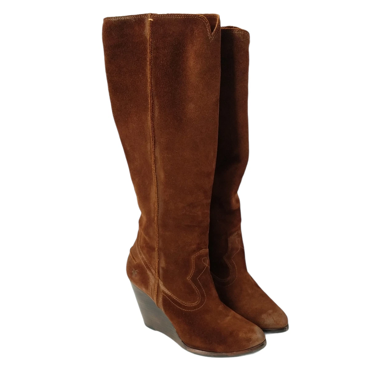 Frye boots wedge heel discount