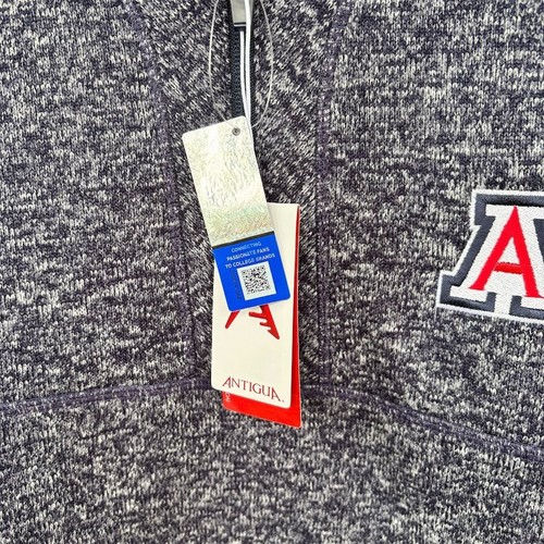 Antigua Arizona Wildcats Men's 2XL Navy Blue Quarter-Zip Pullover Jacket - Picture 4 of 5