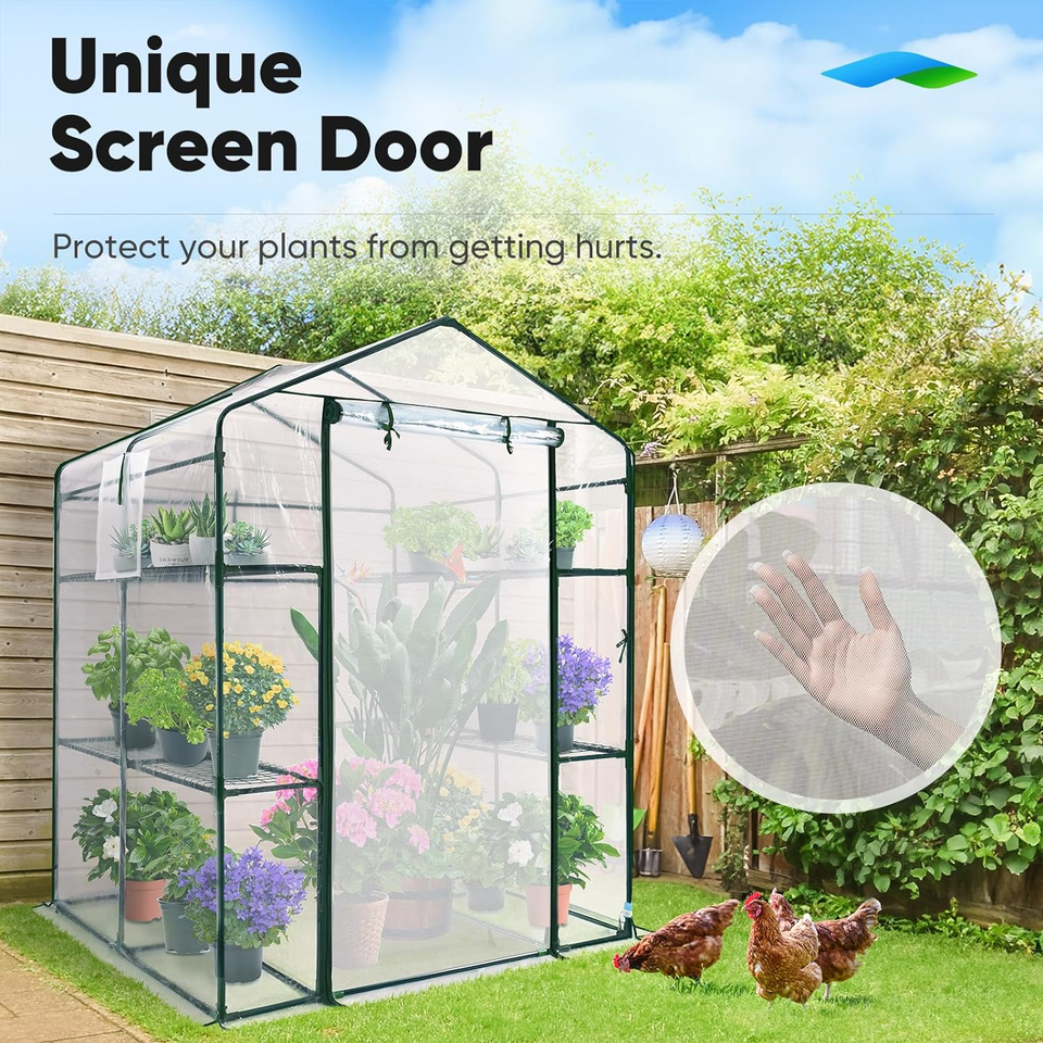 Quictent Greenhouse for Outdoors, Mini WalkIn Portable Flower Garden
