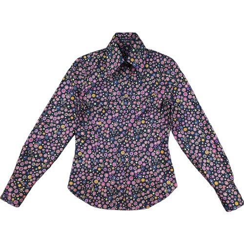 Etro Multicoloured Circular Pattern Long Sleeve Button Shirt Blouse