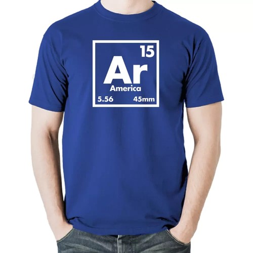 Camiseta Ar 15 Periódica, Militar Ejército Guerrero Armas Rifle de Asalto Pistola Regalo Nueva - Imagen 4 de 13