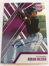 Adrian Valerio• SP /50 Auto• 2017 Panini Elite Extra Edition Autograph• Pirates