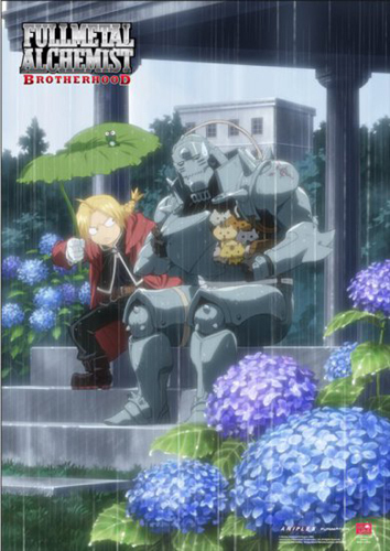 Fullmetal Alchemist Ed and Al In the Rain Poster Wall Scroll 27.8 x 19.7 inches - Picture 1 of 1