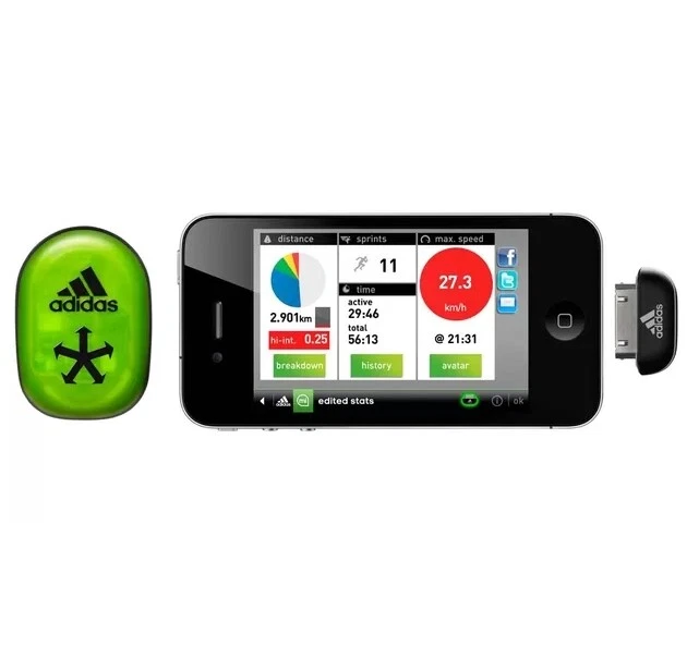 adidas miCoach CONNECT iPhone & iPod SpeedCell Chip Sender Sport Fußball Running