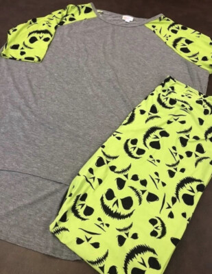 Lularoe Halloween Leggings TC2 Scary Faces 18+ Irma Large Outfit Retired Vintage