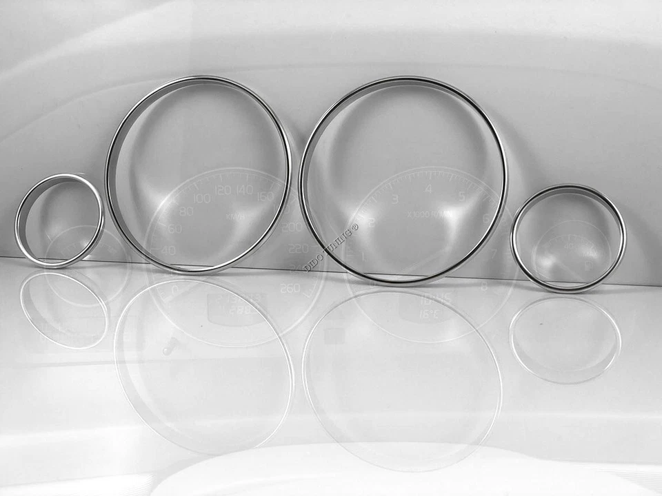 Anillos de racimo de aluminio pulido x4 para tablero de instrumentos VOLVO V70 2001-2003 Foto 2 de 4