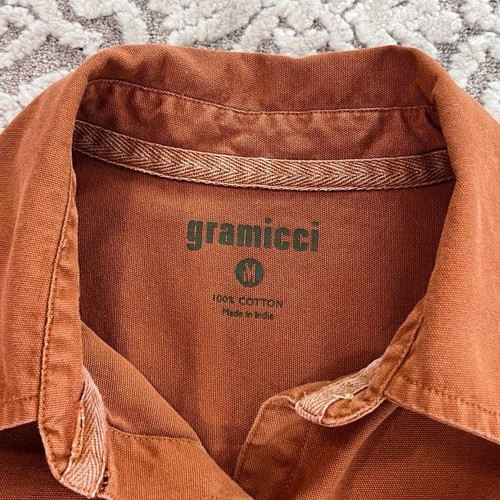 Gramicci Damen Garment-Dyed Shrunken Shirt M Rich Brownl $ 90 EUC Knopfleiste - Bild 11 von 12