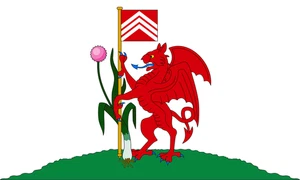 Cardiff Flag Self Adhesive Vinyl Sticker