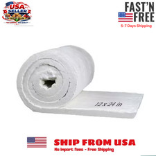 12 In. X 24 In. Ceramic Fiber Blanket Fireproof Insulation Baffle Rated to 2400F