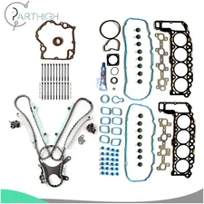 Timing Cover Gasket & Chain Kit Head Gasket Bolt Set For Dodge Dakota 1999-2003