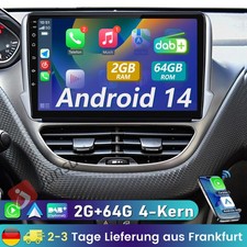 2G+64G 4-Kern Android 14 für Peugeot 2008/208 2013-2017 Autoradio CarPlay GPS