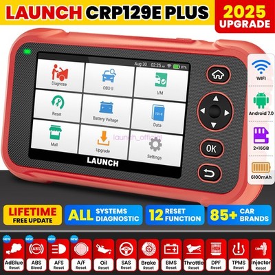 2026 LAUNCH CRP129E Plus OBD2 Scanner Diagnostic Tool Full System Code Reader