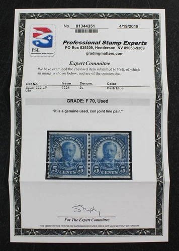 CKStamps: US Stamps Collection Scott#602 5c Mint NH OG PSE Cert Grade 70