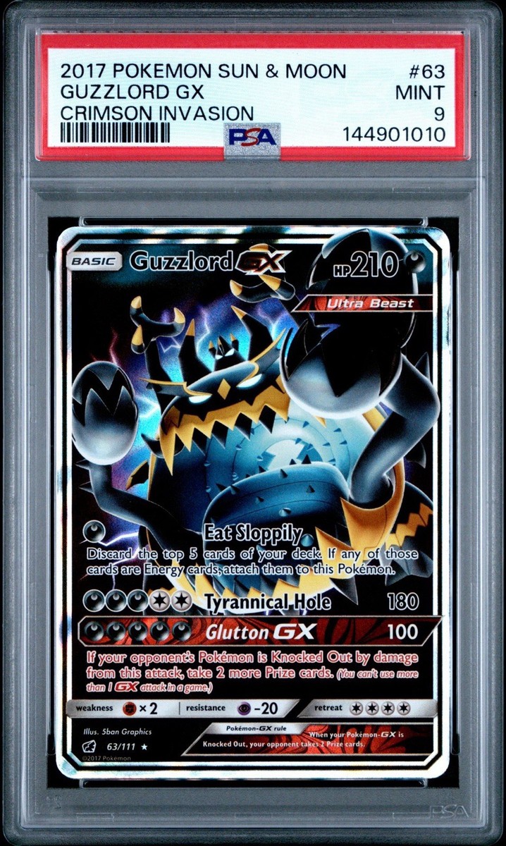 2017 Pokémon Sun & Moon Crimson Invasion Guzzlord GX 63 Ultra Rare