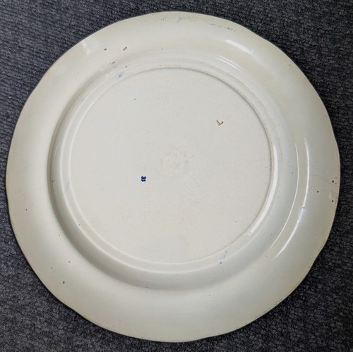 Antique 1820s Blue Transferware American Historical Union Line Steamboat Plate - Picture 5 of 6