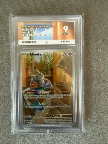 Pokémon TCG Ace Graded 9 Mimikyu Black Star Promo