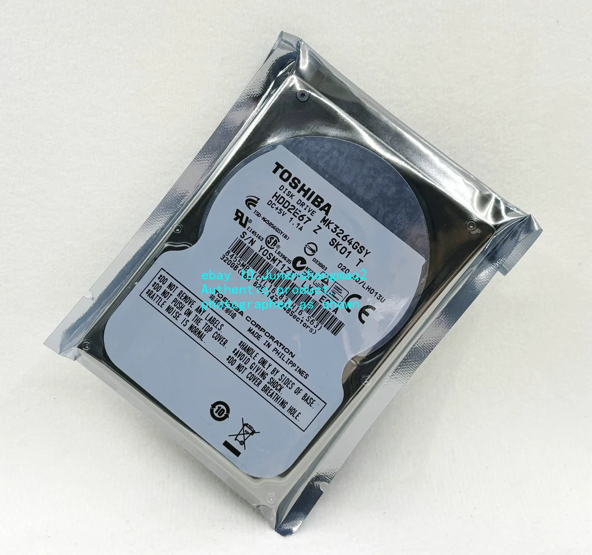 Toshiba Internal Hard Disk Drives 320 GB Storage Capacity for sale