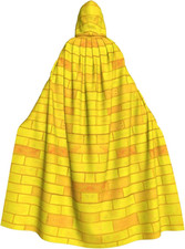 Brick Road of Yellow Halloween Hooded Cloaks Witch Robe Cloaks, Holiday Party Co