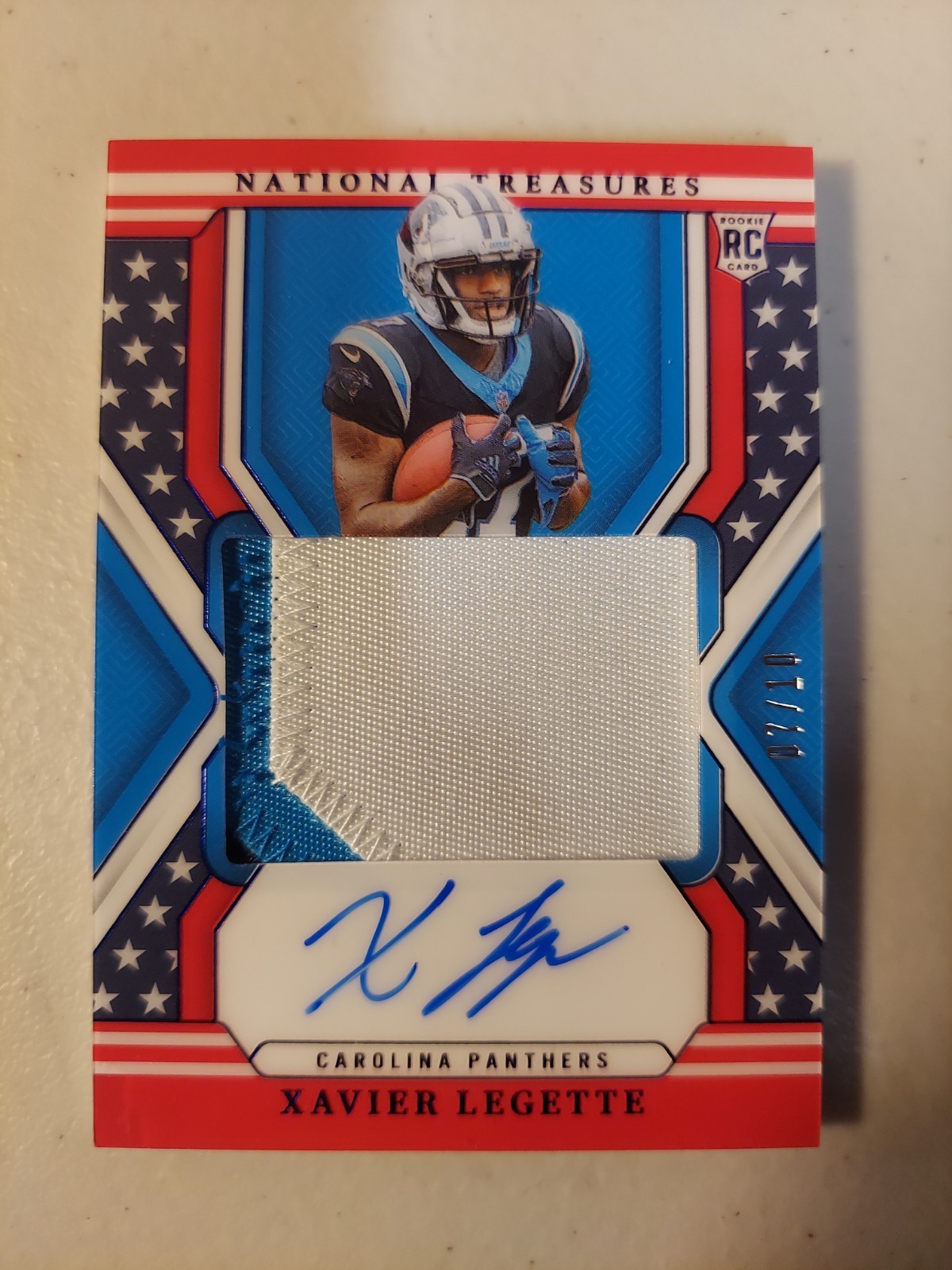 Xavier Legette Panini National Treasures #162 Patch Autograph