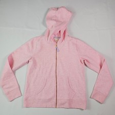 Crewcuts J.Crew Girls Full Zip Hoodie Pink Heather Size Large L 10-11 NWT