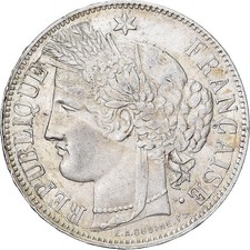 [#1509126] France, 5 Francs, Cérès, 1871, Bordeaux, Silver, AU, Gadoury:742