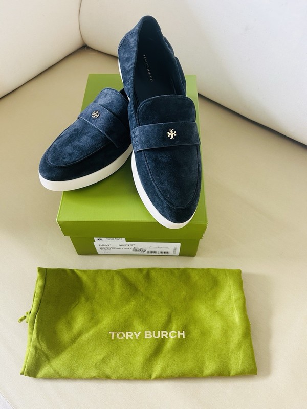 Tory Burch Ballet Sport loafers - Navy Blue - 9.5  - Style 158073