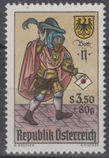ZAYIX - Austria B323 MNH Semi-Postal Letter Carrier Playing Card     071822S27M