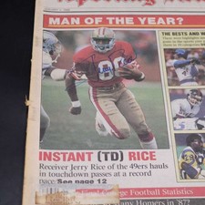 Jerry Rice Signed 1988 Sporting News Super Bowl XXIII 49ers Autograph ZJ19348