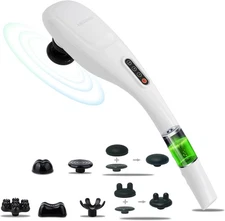 MEGAWISE Cordless Handheld Back Massager w/Rechargeable 3200mAh Battery, 5 Speed