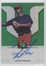 2017 Leaf Valiant Draft Green 13/99 Jeter Downs #BA-JD1 Auto fm5