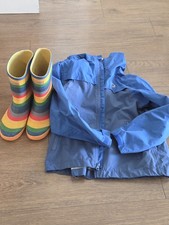 Rain Set Kids Baleaf Jacket & Hunter Rainboots 6-7yo