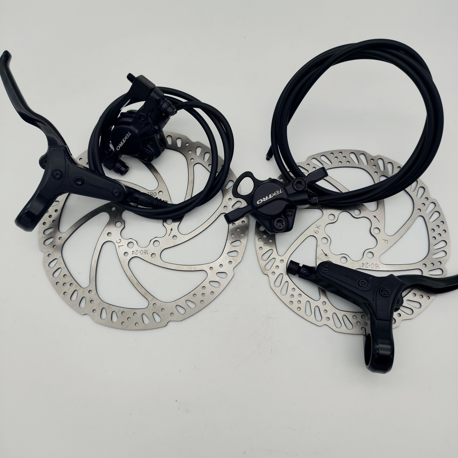 Tektro HD-M285 Hydraulic Disc Brake System Front 180mm & Rear 160mm Rotor Set