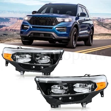 LED Headlights For 2020 2021 2022 Ford Explorer XLT Limited Driver & Passenger