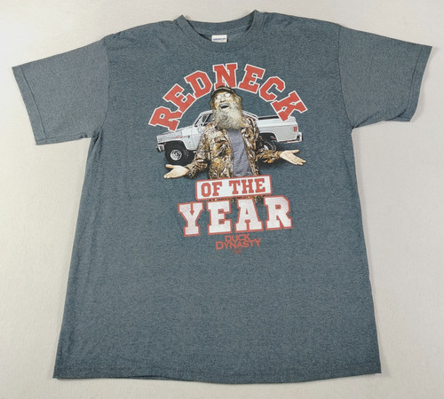Gildan Duck Dynasty Shirt Mens Large Gray Redneck Of The Year Graphic Tee Funny