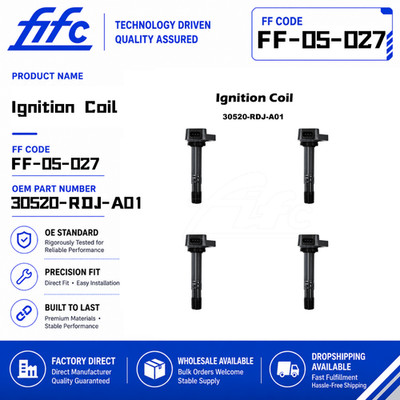 4pcs Ignition Coil Pack 30520-RDJ-A01 OE Replacement for Honda Acura 3.5L V6