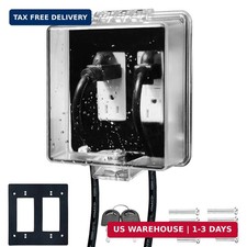 2-Gang Baby Safety Dual Outlet Cover Box - Fit 1.3" x 2.66", Easier Operation, S