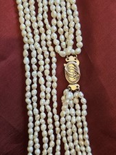 Collana vere Perle acqua  dolce con chiusura argento 925 Sterling Filigrana.