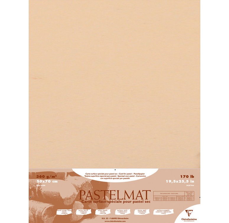 Papier d'art Pastelmat maïs 360g Clairefontaine 5 feuilles d'exception