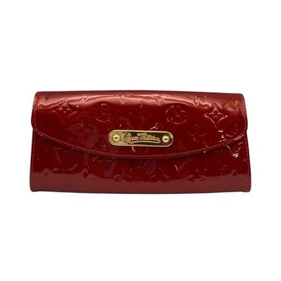 LOUIS VUITTON Monogram Vernis Sunset Blvd M93543 Red Enamel Shoulder Clutch