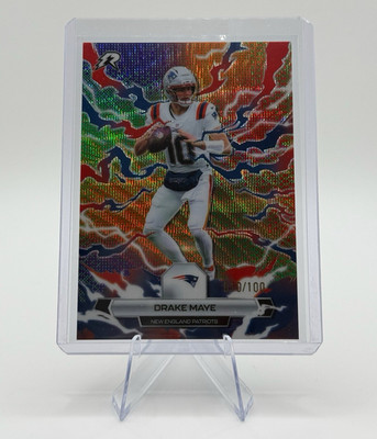2025 Topps Resurgence Drake Maye #66 Digital Surge 10/100 Jersey Match