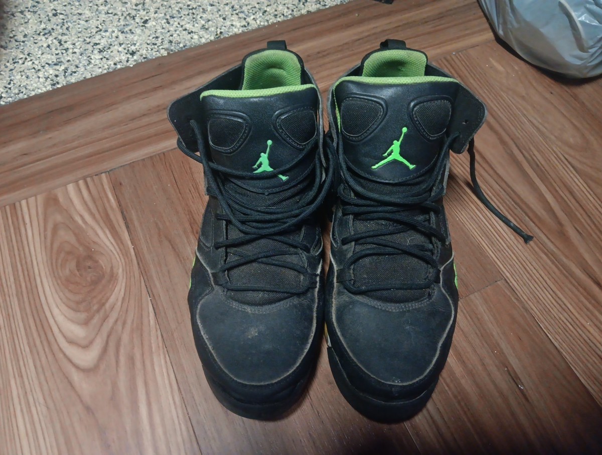 Size 11 - Air Jordan Flight Club 91 Black Green Strike for sale