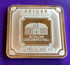 1 oz Geiger Edelmetalle Silver Bar .999 Fine Schloss Guldengossa S/N AO211359